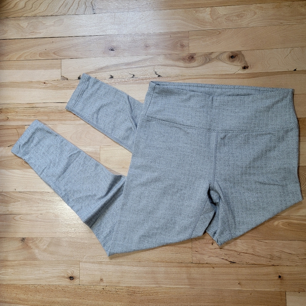 Kyodan Leggings Gray Chevron Women's Medium